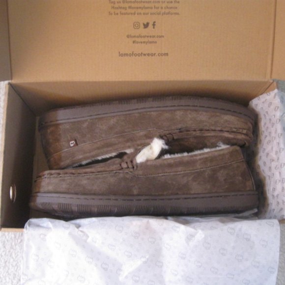 Lamo Harrison Moc Chocolate Brown Slippers - Picture 6 of 12